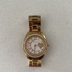 Gold Betsey Johnson watch